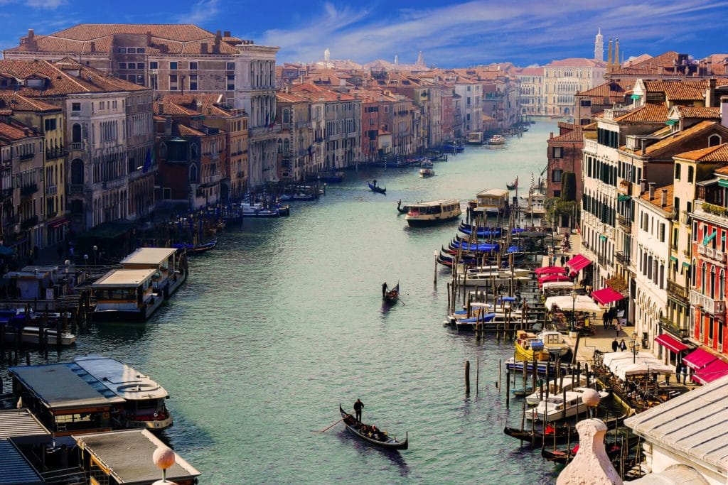 Aerial Image of the Grand Canal in Venice