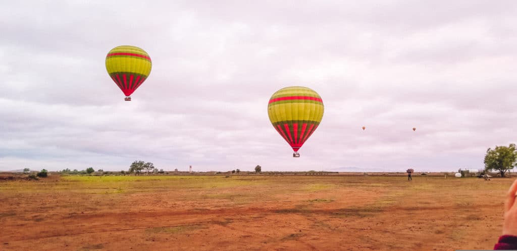 Hot air balloon near Marrakesh