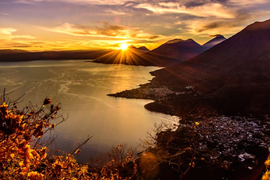 Sunrise over Lake Atitlan