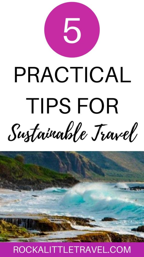 5 Practical Tips for More Sustainable Travel  Pinterest Pin