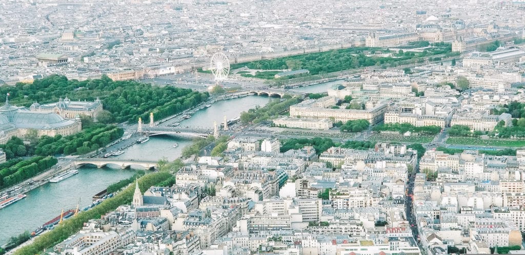 Paris from the top of the Eiffel Tower