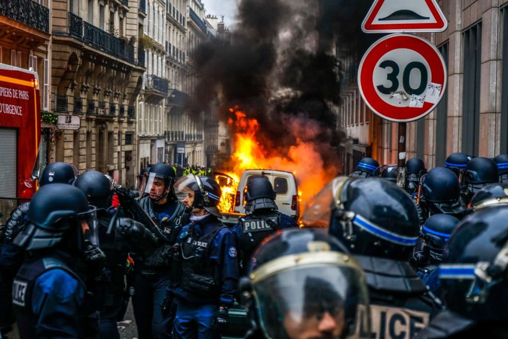 protest in Paris