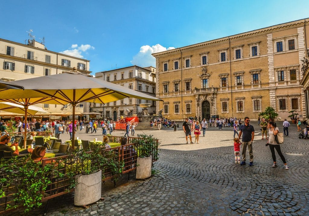 Piazza Santa Maria, Trastevere, Rome, Italy