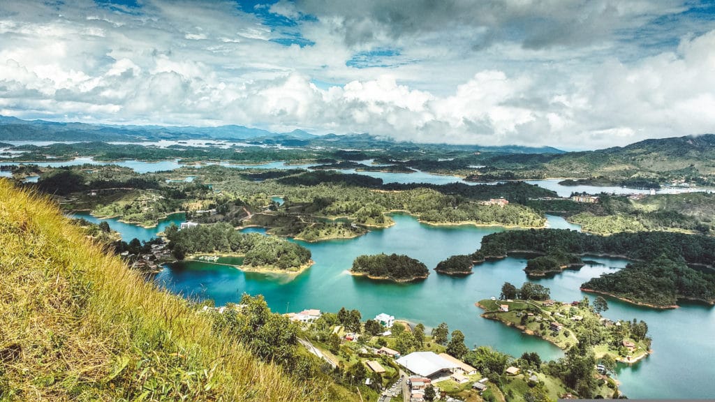 Guatape Lake in Guatape Colombia