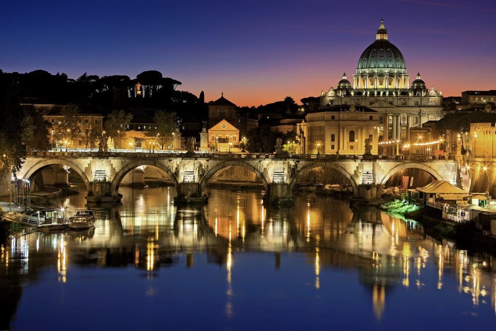 Vatican City at night