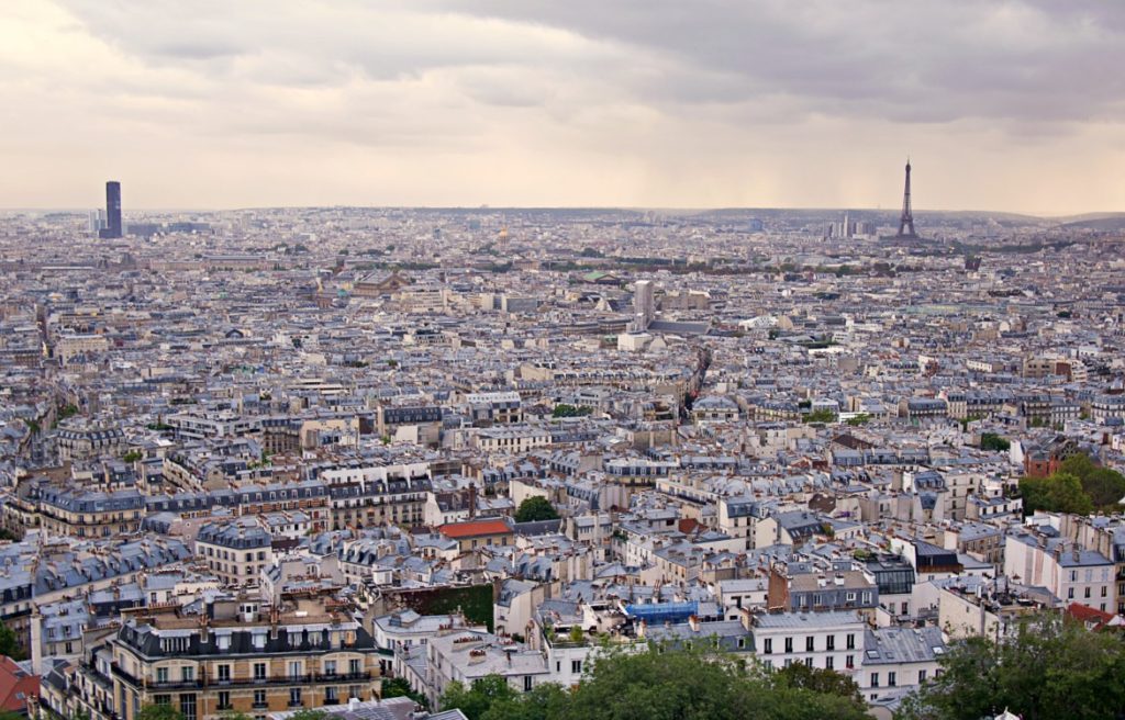 Aerial view of Paris