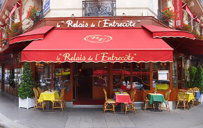 Exterior shot of Le Relais de L'Entrecote