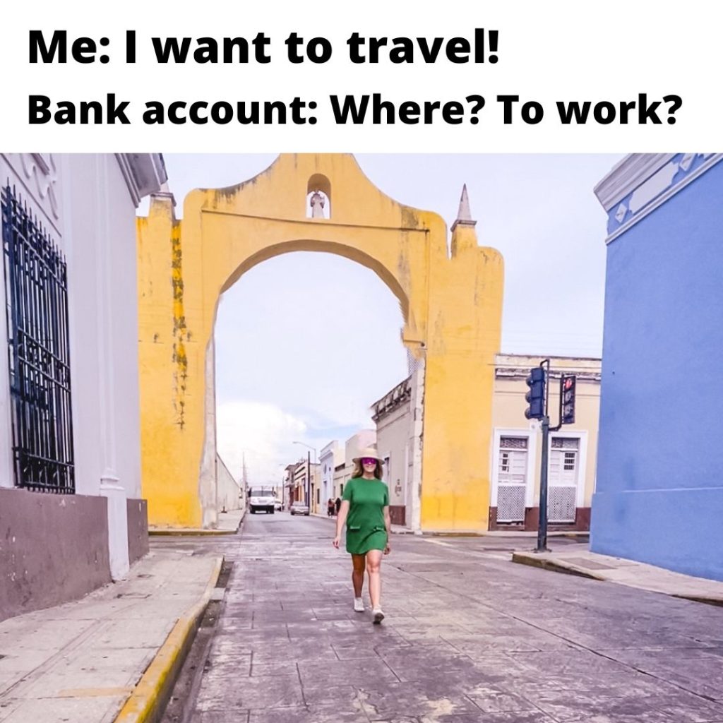 bank account travel meme