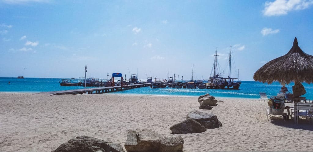 Dock at Palm Beach, Aruba