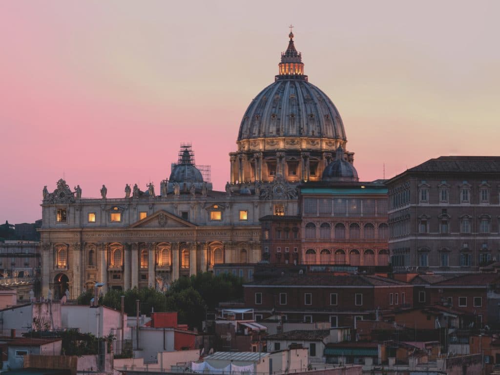 Dusk overlooking Vatican City