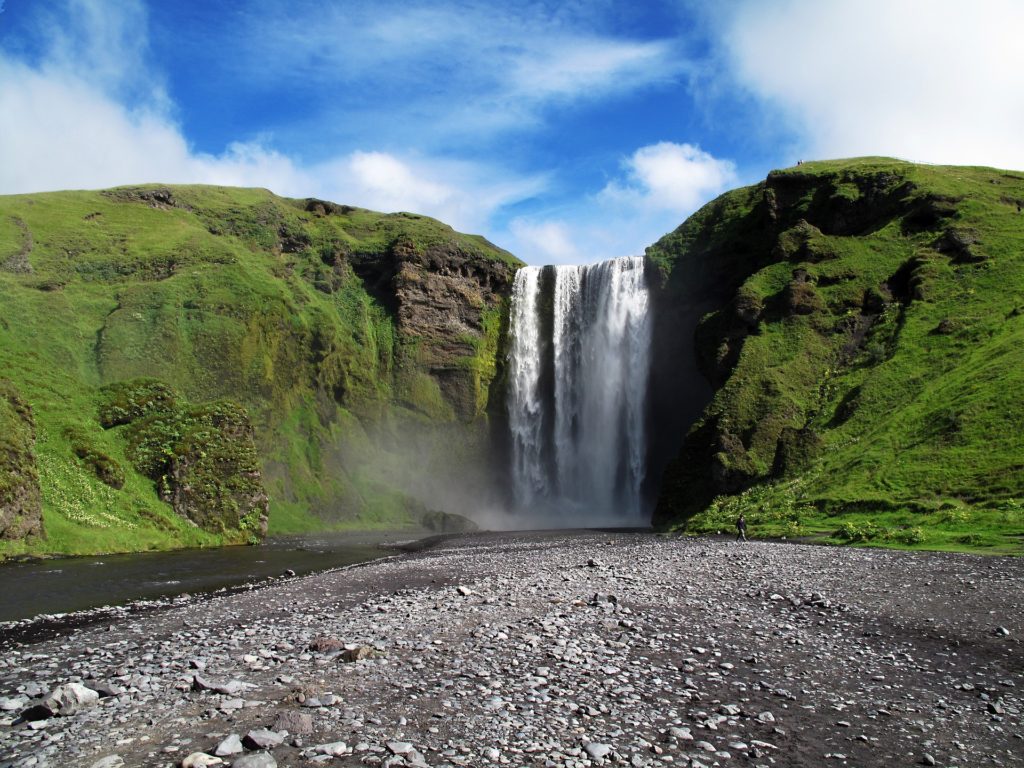 Skogafoss waterfall day trips from Iceland