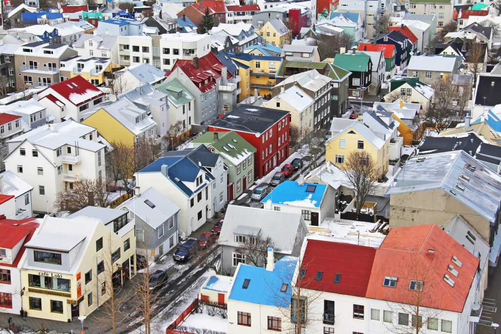 Colorful houses in Reykjavik