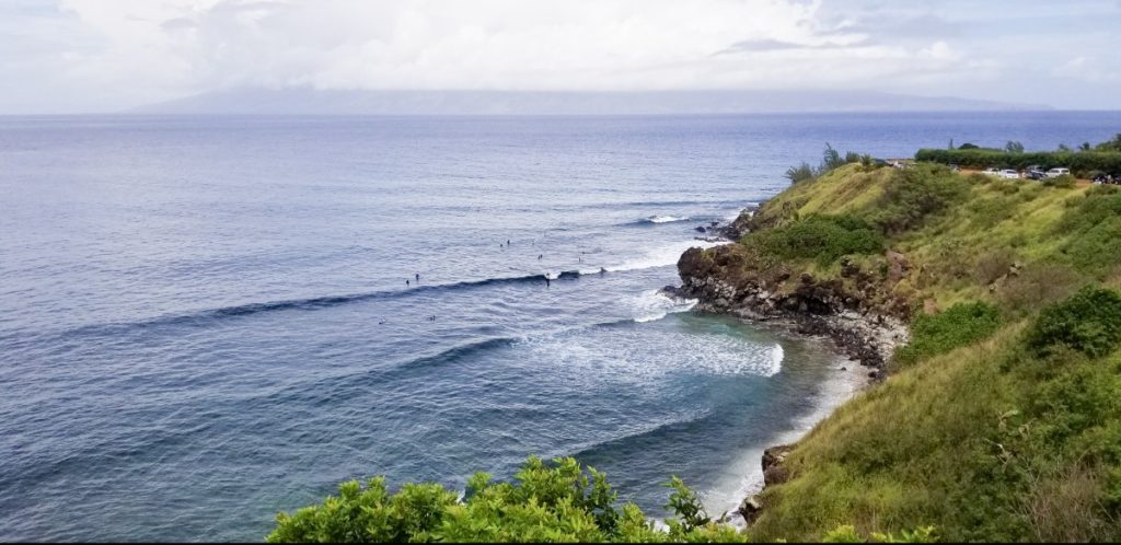 Surfers in Maui