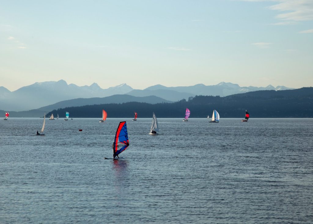 Wind surfing in Canada