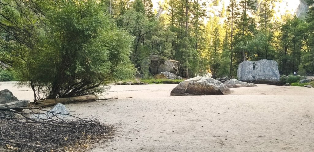 Dry lake bed in Yosemite Valley