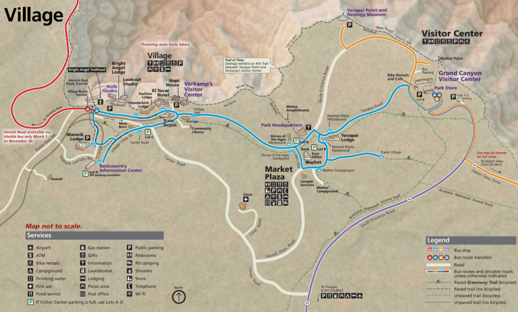 Grand Canyon Park Map