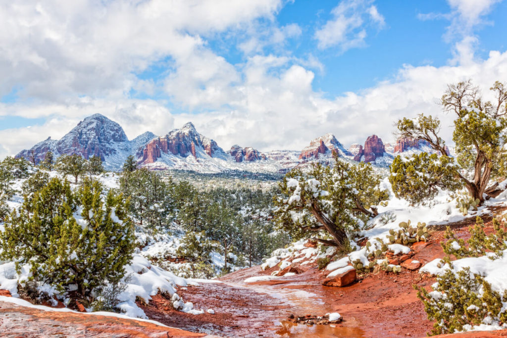 Snow in Sedona Arizona