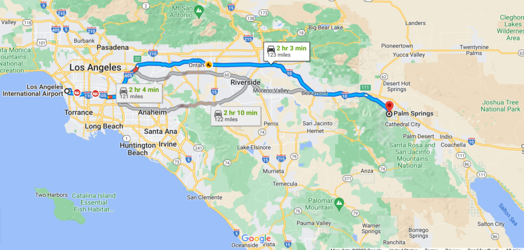 How to get to Palm Springs
